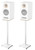 Pair 37‚Äù Steel White Stands For Jamo S 801 Bookshelf Speakers