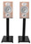 Black 21" Steel Speaker Stands For Polk Audio RTI A1 Bookshelf Speakers