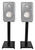 Black 21‚Äù Steel Bookshelf Speaker Stands For Polk Audio S20 Bookshelf Speakers