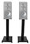 Black 21‚Äù Steel Bookshelf Speaker Stands For Sony SSCS5 Bookshelf Speakers