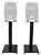 Pair 21‚Äù Black Steel Studio Monitor Speaker Stands For Genelec M030AM Monitors