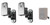 Pair Hidden Wall Mount Swivel Brackets For Fluance SX6W Bookshelf Speakers
