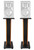 (2) Rockville 28" 2-Tone Studio Monitor Speaker Stands For JBL 306P MKII