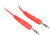 2 Rockville 10' 1/4'' TRS to 1/4'' TRS  Cable 100% Copper (Red and Blue)