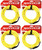 4 Rockville RCXMB30-Y Yellow 30' Male REAN XLR to 1/4'' TRS Balanced Cables