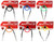 6 Rockville 1.5'  1/4" TS to 1/4'' TS Guitar/Instrument Cable (6 Colors)