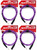 4 Rockville RCXMB6-P Purple 6' Male REAN XLR to 1/4'' TRS Balanced Cables