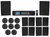 Rockville 6-Zone Amp+8) 6" Black Ceiling+10) Wall Restaurant/Bar/Cafe Speakers