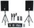 DJ Package w/10" Speakers+Bluetooth Mixer+Mics+Tripod+Totem Stands+ Facade+Lights