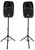 Rockville RPG2X15 Package PA System Mixer/Amp+15" Speakers+Stands+Mics+ Bluetooth