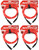 4 Rockville RCXFB10R Red 10' Female REAN XLR to 1/4'' TRS Balanced Cables OFC