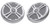 (4) Rockville RMSTS80S 8" 2000 Watt Waterproof Marine Boat Speakers 2-Way Silver