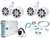 Pair Dual Kicker 41KM654LCW 6.5" 390w LED Marine Wakeboard Speakers + Amplifier