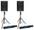 (2) JBL JRX212 1000 Watt 12" Passive DJ PA Speakers+(2) Crank-Up Speaker Stands