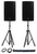 (2) Mackie Thump12A THUMP-12A 12" 1300w Powered DJ PA Speakers+Stands+Cables+Bag