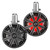 2) KICKER 45KMTC8 8" 600w Marine Wakeboard Tower Speakers w/LED's+Covers KMTC8