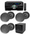 4000w Home Theater DVD Receiver w/Bluetooth/USB+5) Black 8" Ceiling Speakers+Sub