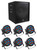 JBL Pro JRX218S 1400 Watt 18" Passive Subwoofer DJ Sub+(6) Par Can Wash Lights