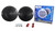 (4) Rockville RMC80B 8" 1600w Marine Boat Speakers+6-Channel Amplifier+Amp Kit