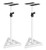 2 White Stands w/Adjustable Height For Wharfedale Diamond 225 Bookshelf Speakers