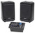 Samson Expedition XP300 300w 6" PA DJ Speakers+Powered Mixer+Mics+Cables+Stands