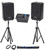 Samson Expedition XP300 300w Portable 6" Bluetooth PA DJ Speakers+Mixer+Stands