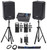 Samson Expedition XP300 300w 6" PA DJ Speakers+Mixer+Lavalier+Wired Mics+Stands