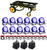 (12) Chauvet DJ EZPar 56 Rechargeable DMX Wash Lights+Bags+Cables+Transport Cart