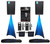 (2) PRESONUS AIR15 15 2400 Watt Powered PA DJ Speakers+Mixer+Stands+Mics+Cables