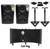 (2) Mackie MR524 5” 50w Powered Studio Monitors+Condenser Mic+Stands+Pads+Shield