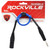 4 Rockville 1.5' Male REAN XLR to 1/4'' TRS Cable (2 Red and 2 Blue)