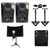 (2) Mackie MR824 8” Powered Studio Monitors+10" Active Sub+Mic+Mount+Stands+Pads