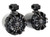 4) Rockville WB65 Black 6.5" 600w Marine Wakeboard Swivel Speakers+Receiver