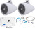 (2) Rockford Fosgate PM282W 8" Marine Wakeboard Speakers+8-Ch Amplifier+Amp Kit