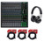 Mackie ProFX16v3 16-Channel 4-Bus Effects Mixer w/USB+Audio Technica Headphones