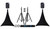 (2) Rockville Speaker Stands + XLR Cables + Scrim Werks SWLTPSBLK Black Cover x2