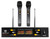 Rockville RWM65U Dual UHF 15 Channel Metal Handheld Wireless Mic System