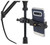 Rockville Karaoke Microphone Stand w/Hand Clutch+360° Swivel Smartphone Mount