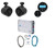 Rockville RGHR2 Marine Bluetooth Receiver+Remote+6.5" Wakeboards+2-Ch Amp+Wires