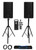 2 Mackie Thrash212 12" 1300W Powered DJ PA Speakers+Stands+Microphone Thrash 212