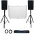 DJ Package w/ 2) JBL EON715 15" 1300w Powered Speakers w/Bluetooth+Stands+Facade