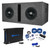 2 Rockville W8K6D2 V2 8" 1400w Peak Subwoofers+Vented Box+Mono Amplifier+Amp Kit