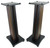 (2) Rockville SS28D Dark Wood Grain 28" Speaker Stands Fits Audioengine A5+B