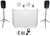 DJ Package w/ (2) 12" DJ PA Speakers w/Bluetooth+Facade+Lights+Mics+Headphones