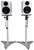 Rockville (2) Rockville APM6W 6.5" 350w Powered Studio Monitors+White Adjustable Stands 