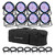ELIMINATOR LIGHTING (8) Eliminator American DJ Mega Flat PAK8 EP RGBUV Wash Lights+Bag+ Fog Machine 