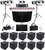 (10) American DJ COB CANNON WASH ST DW DMX Par Lights+Facade+Control+Stands+Bags