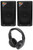 2 Peavey DM 115 15" 1000w Active PA Speakers+Digital DSP DM115+Headphones