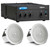 (2) JBL 3" 15w 70v In-Ceiling Speakers+Crown Amplifier For Restaurant/Bar/Cafe