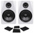 (2) Rockville DPM8W Dual Powered 8" 600w Active Recording Studio Monitors+Pads